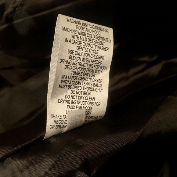 Calvin Klein Long Black Puffer Grey Faux Fur Duck Down Feather Jacket Coat 1X - Picture 6 of 8